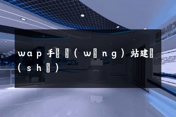 wap手機網(wǎng)站建設(shè)