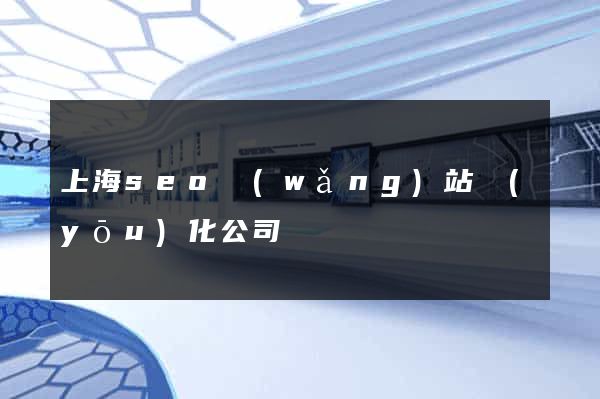 上海seo網(wǎng)站優(yōu)化公司