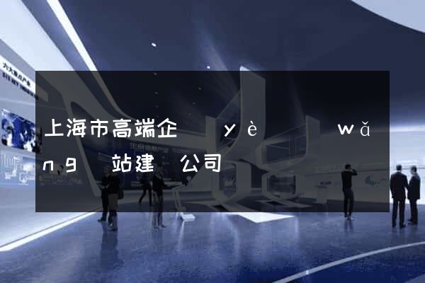 上海市高端企業(yè)網(wǎng)站建設公司