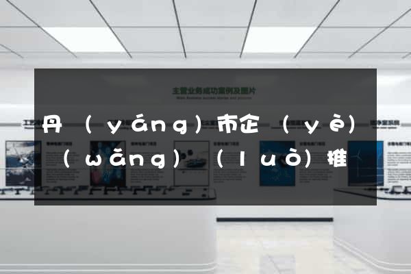 丹陽(yáng)市企業(yè)網(wǎng)絡(luò)推廣