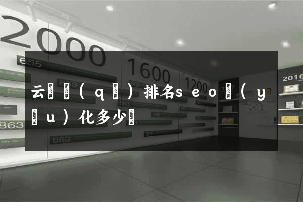 云龍區(qū)排名seo優(yōu)化多少錢