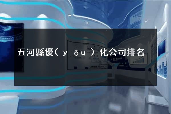 五河縣優(yōu)化公司排名