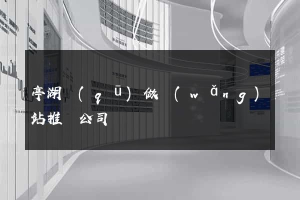亭湖區(qū)做網(wǎng)站推廣公司
