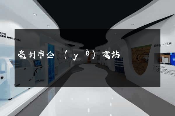 亳州市企業(yè)建站