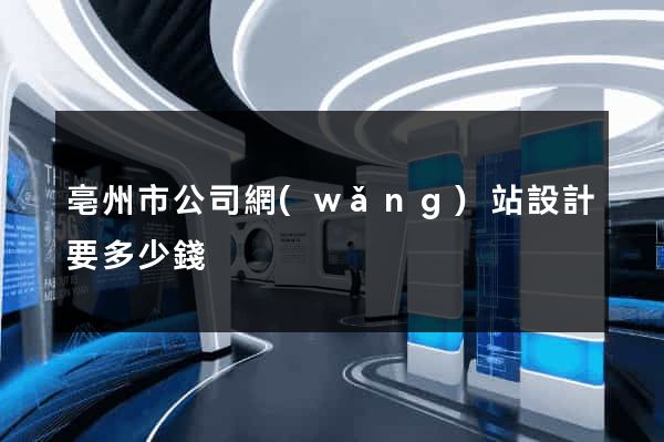 亳州市公司網(wǎng)站設計要多少錢
