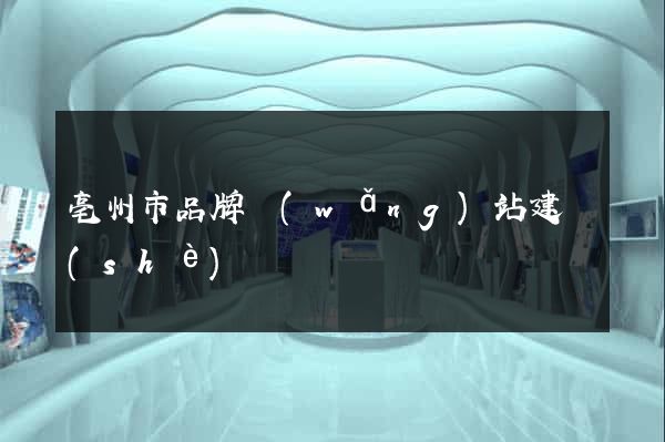 亳州市品牌網(wǎng)站建設(shè)