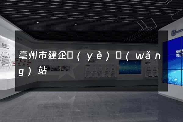 亳州市建企業(yè)網(wǎng)站