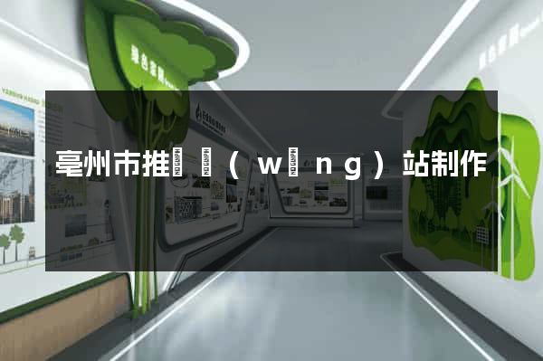 亳州市推廣網(wǎng)站制作