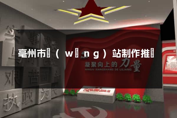 亳州市網(wǎng)站制作推廣
