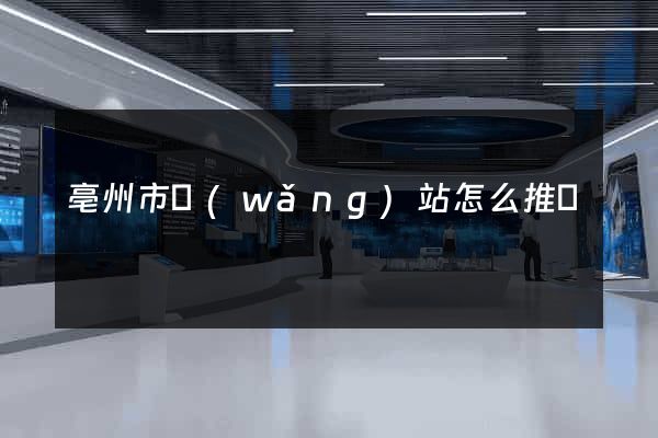 亳州市網(wǎng)站怎么推廣
