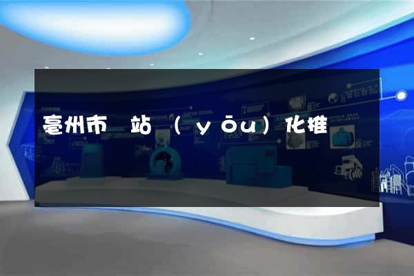 亳州市網站優(yōu)化推廣