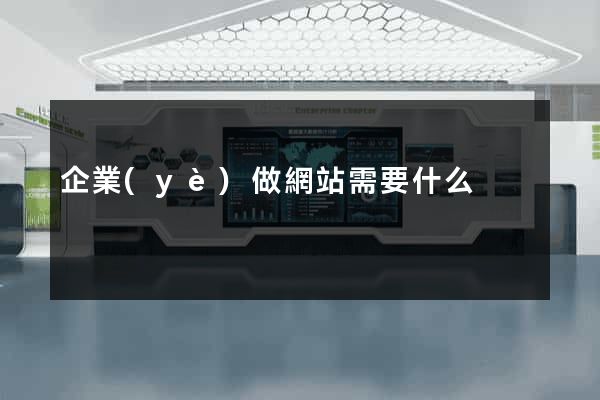 企業(yè)做網站需要什么