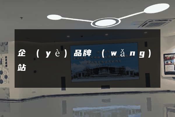 企業(yè)品牌網(wǎng)站