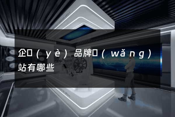 企業(yè)品牌網(wǎng)站有哪些