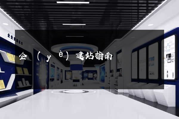企業(yè)建站指南