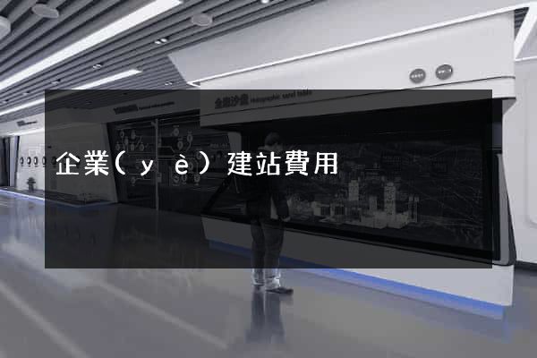 企業(yè)建站費用