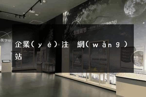 企業(yè)注冊網(wǎng)站