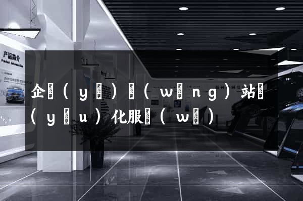 企業(yè)網(wǎng)站優(yōu)化服務(wù)