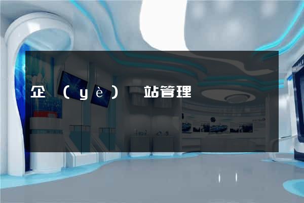 企業(yè)網站管理