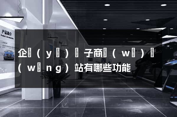 企業(yè)電子商務(wù)網(wǎng)站有哪些功能