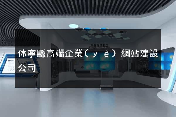 休寧縣高端企業(yè)網站建設公司
