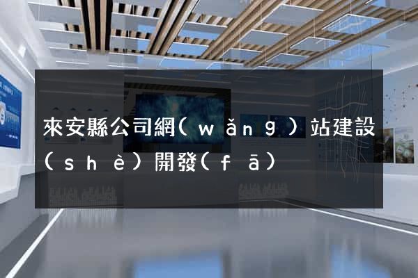 來安縣公司網(wǎng)站建設(shè)開發(fā)
