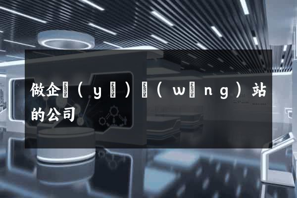 做企業(yè)網(wǎng)站的公司