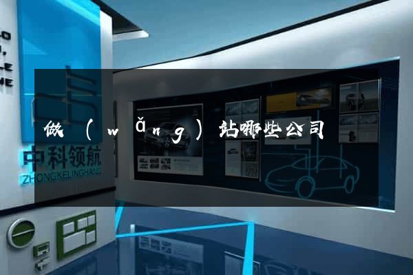 做網(wǎng)站哪些公司