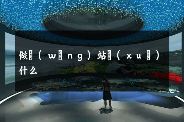 做網(wǎng)站學(xué)什么