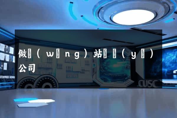 做網(wǎng)站專業(yè)公司