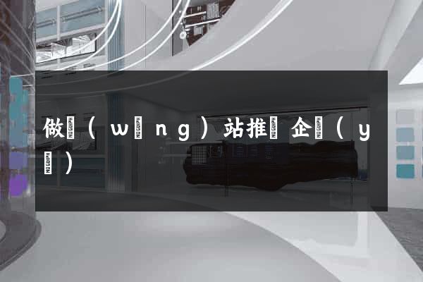 做網(wǎng)站推廣企業(yè)
