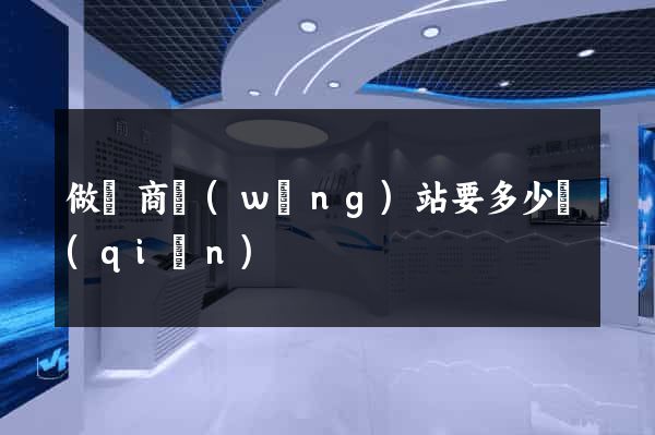 做電商網(wǎng)站要多少錢(qián)