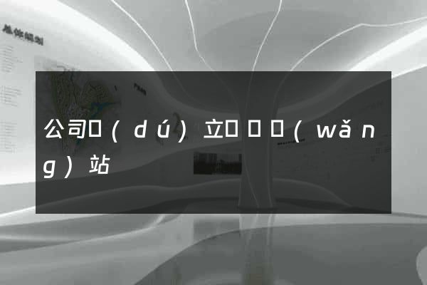 公司獨(dú)立門戶網(wǎng)站