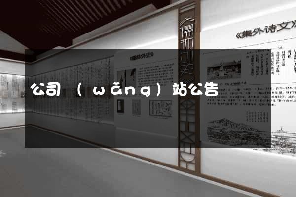 公司網(wǎng)站公告