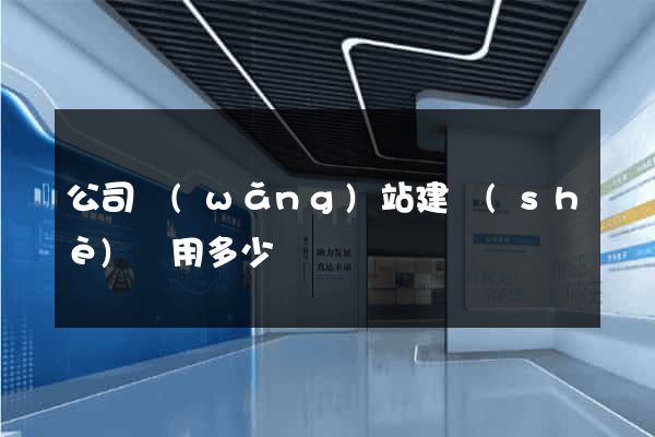 公司網(wǎng)站建設(shè)費用多少