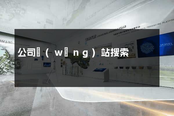 公司網(wǎng)站搜索