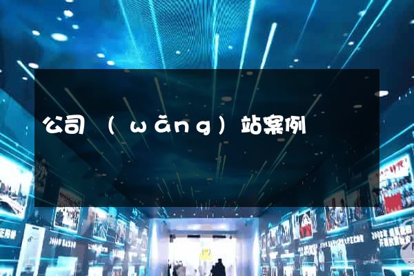 公司網(wǎng)站案例