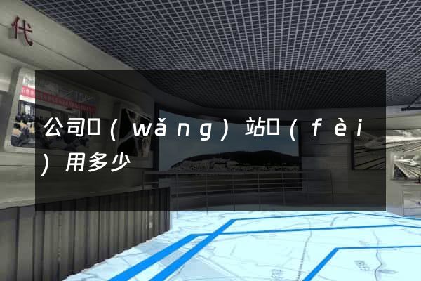 公司網(wǎng)站費(fèi)用多少