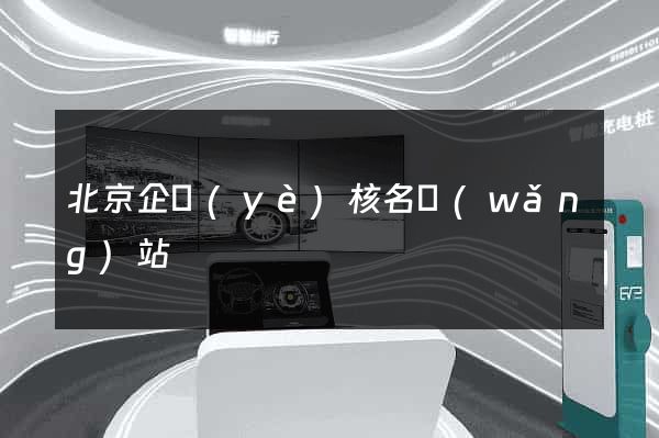 北京企業(yè)核名網(wǎng)站