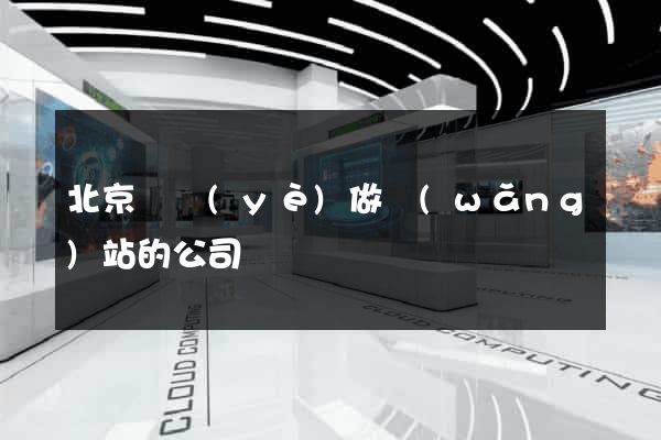 北京專業(yè)做網(wǎng)站的公司
