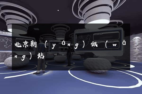 北京朝陽(yáng)做網(wǎng)站