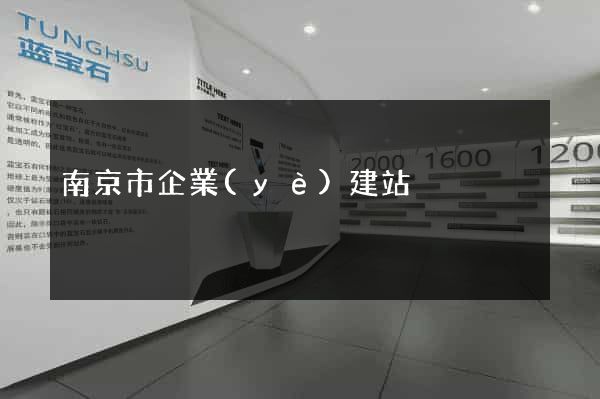 南京市企業(yè)建站