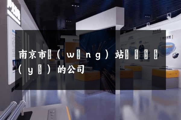 南京市網(wǎng)站設計專業(yè)的公司