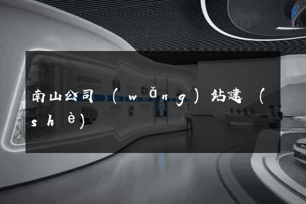 南山公司網(wǎng)站建設(shè)