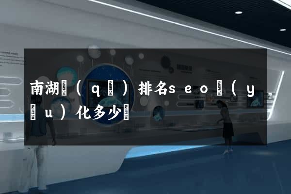 南湖區(qū)排名seo優(yōu)化多少錢