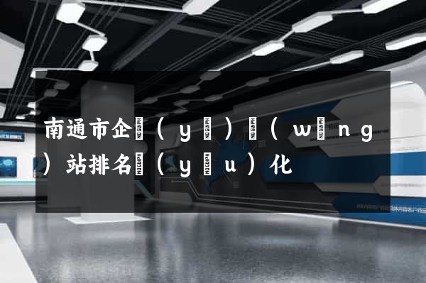 南通市企業(yè)網(wǎng)站排名優(yōu)化