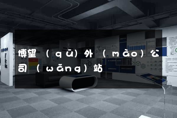 博望區(qū)外貿(mào)公司網(wǎng)站