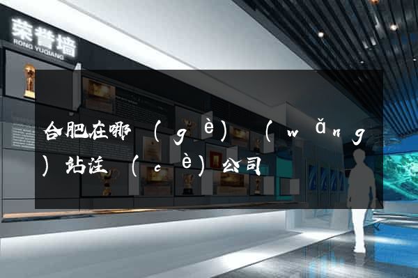 合肥在哪個(gè)網(wǎng)站注冊(cè)公司