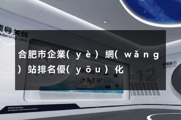 合肥市企業(yè)網(wǎng)站排名優(yōu)化