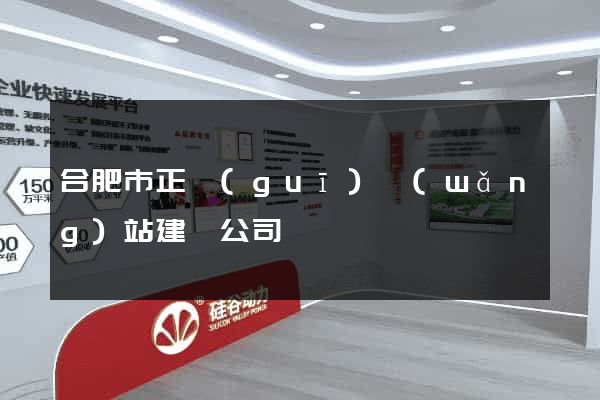 合肥市正規(guī)網(wǎng)站建設公司